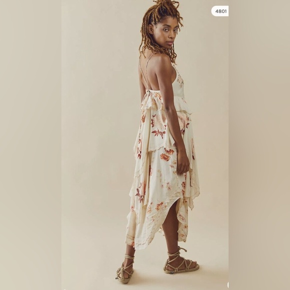 FREE PEOPLE Audrey Embroidered Maxi Dress in Ivory XS - Picture 8 of 16